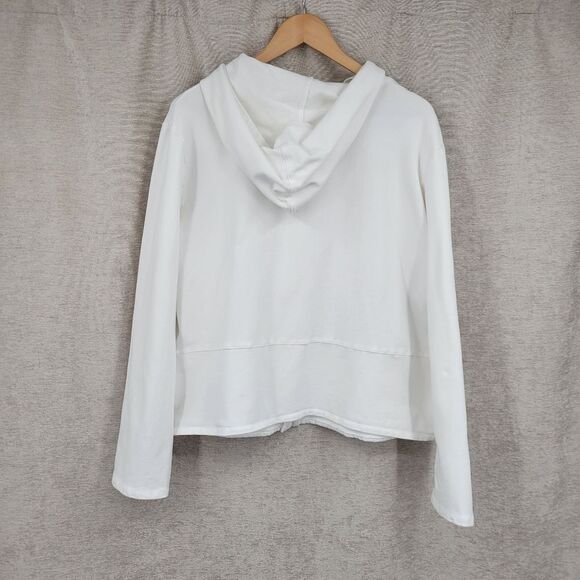 Fresh Produce White Cropped Pants and Matching Jacket Leisure Set Cotton - Picture 10 of 14